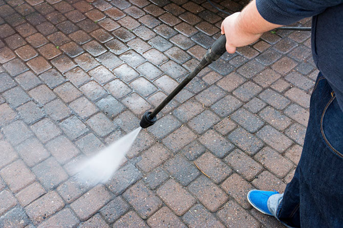 power wash patio